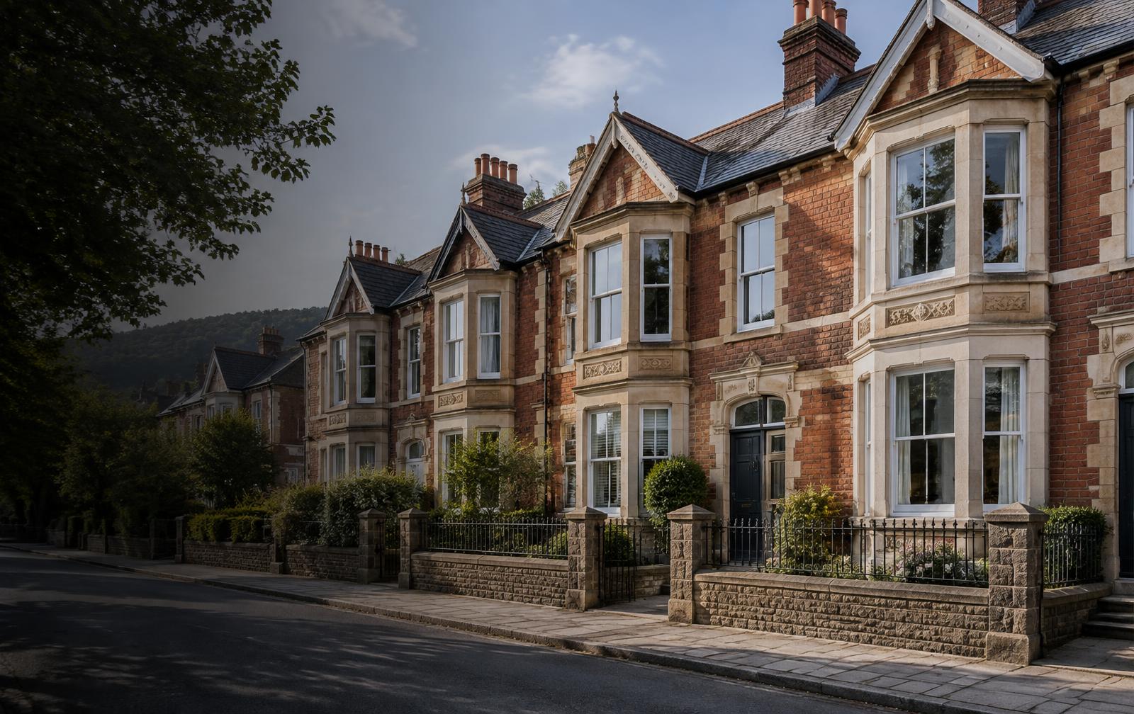 British terraced homes, an illustration of the property market Oltiva helps analyse